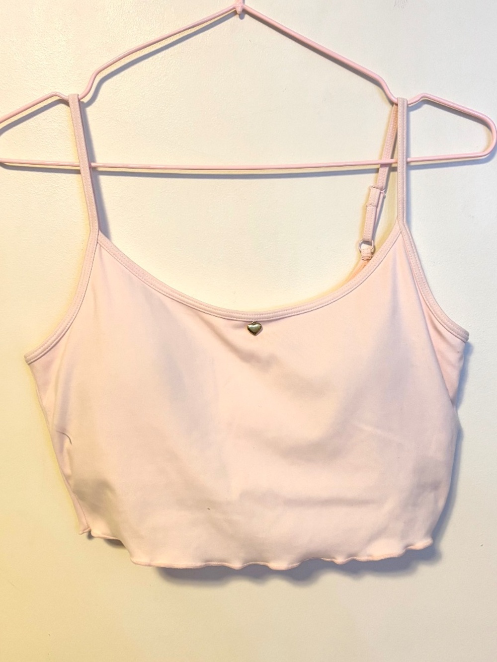 Pacsun Bra Free Built In Bra Padded Stretch Cami Tank Top Light Pink Womens S